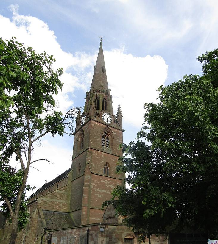 St Lawrence's Church and its spire in Darlaston