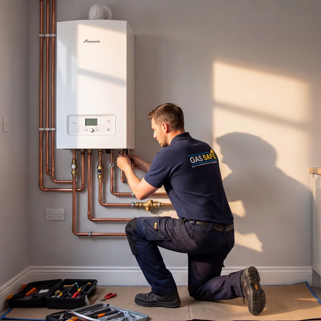 A Gas Safe registered engineer at a Darlaston home